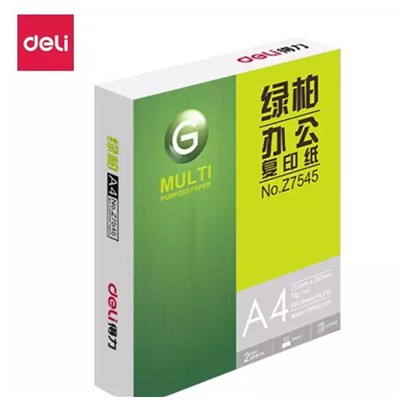 得力/deli B4 復(fù)印紙  綠柏系列  70g 純白 8包/箱 500張/包